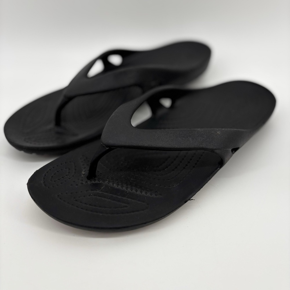 Crocs Women's Size 10 Black Kadee II Flip Flop Sandals Light Weight